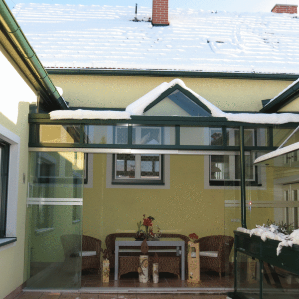 Ferienappartement Regina - Wintergarten im Winter
