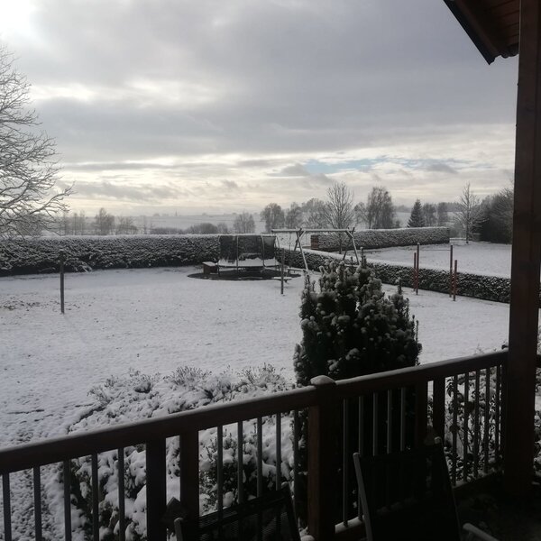 Gartenblick Winter