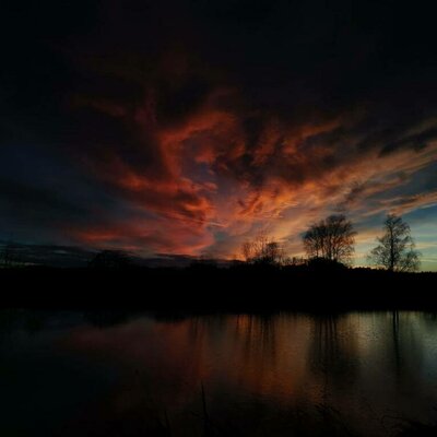 Sonnenuntergang am Albrechtsteich