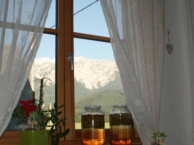 Genießen Sie beim Frühstück den Blick auf den Schneeberg