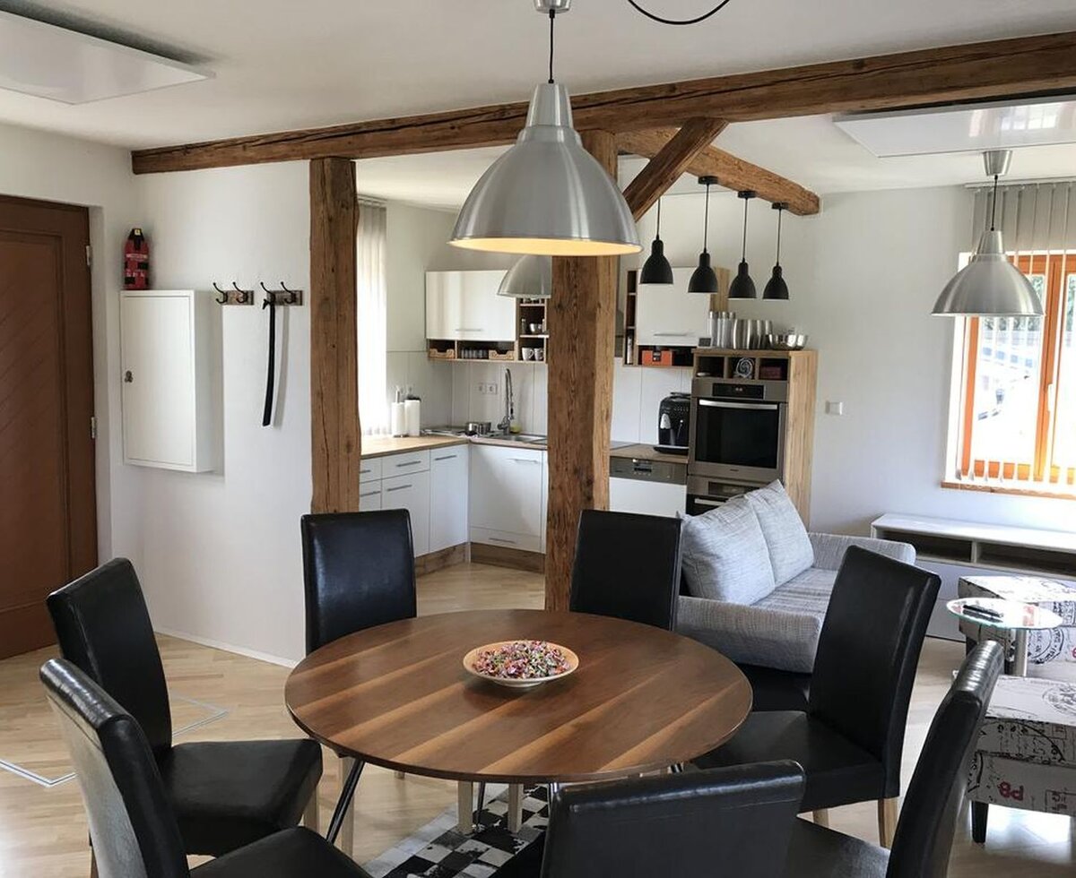 Haus Fjord - Wohnzimmer mit Küche