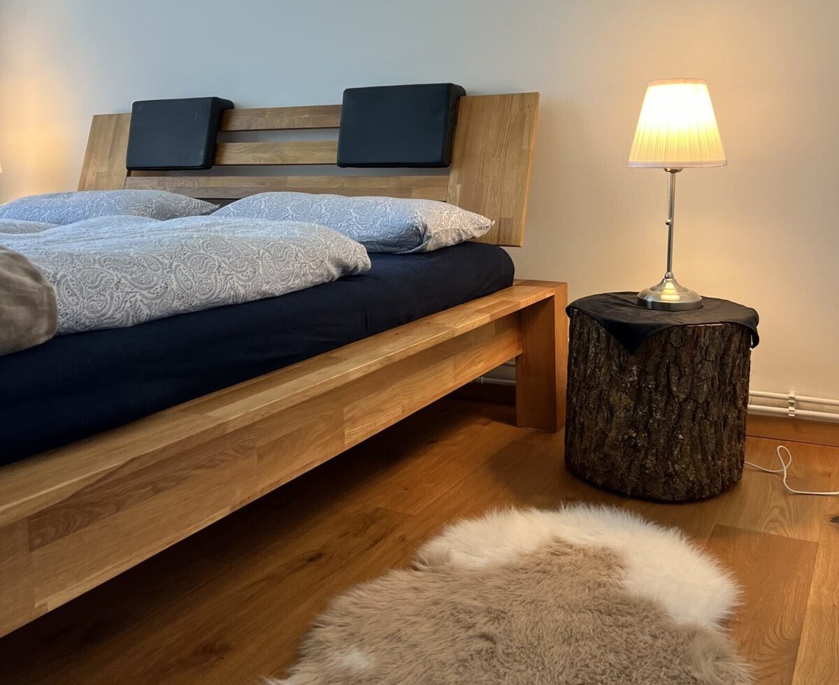 Burgpanoramazimmer Bett